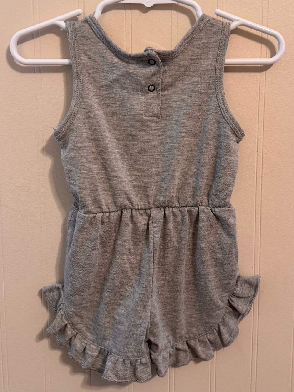 Grey Ruffle Romper - Picture 2 of 4